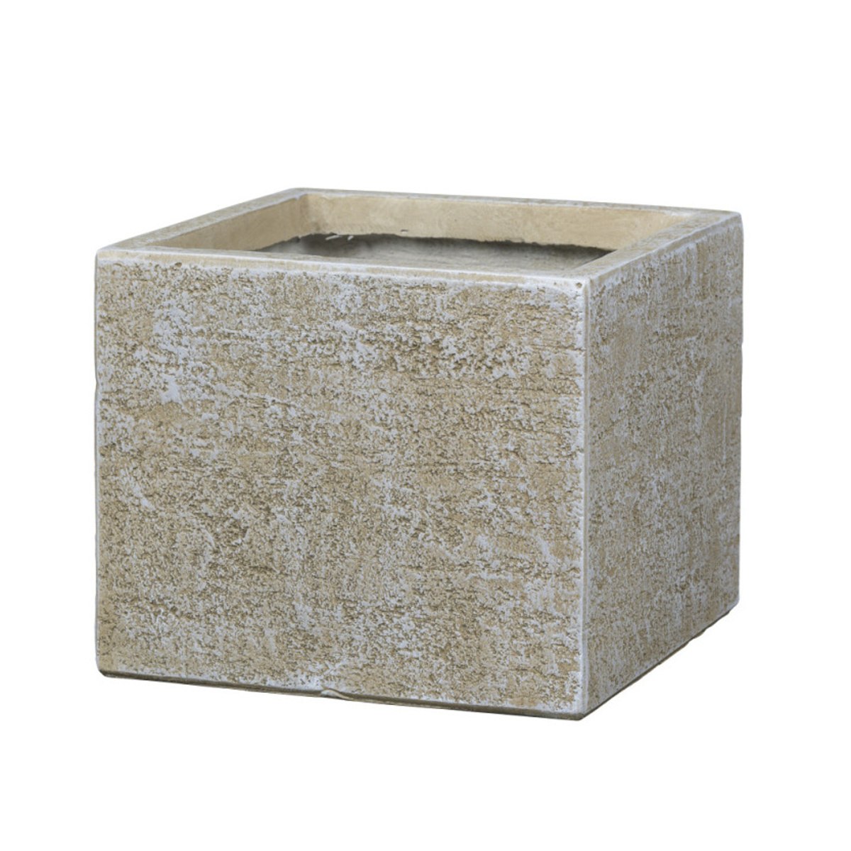 Kompozitní květináče - Květináč hranatý LOGAN 03LD fiberclay sv.hnědý 30x30x25cm