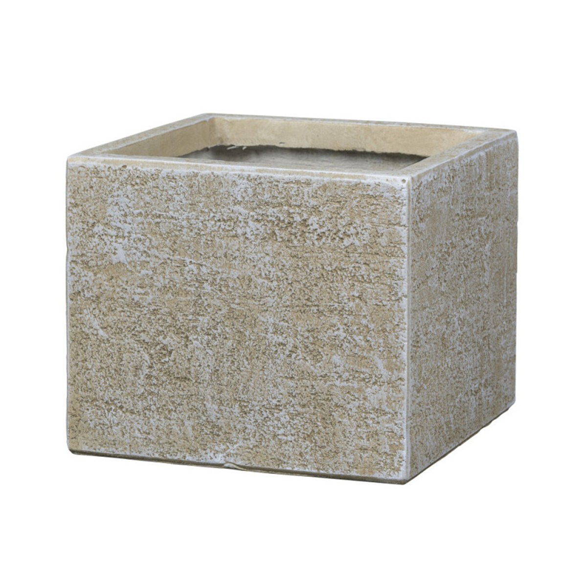 Kompozitní květináče - Květináč hranatý LOGAN 03LD fiberclay sv.hnědý 36x36x30cm