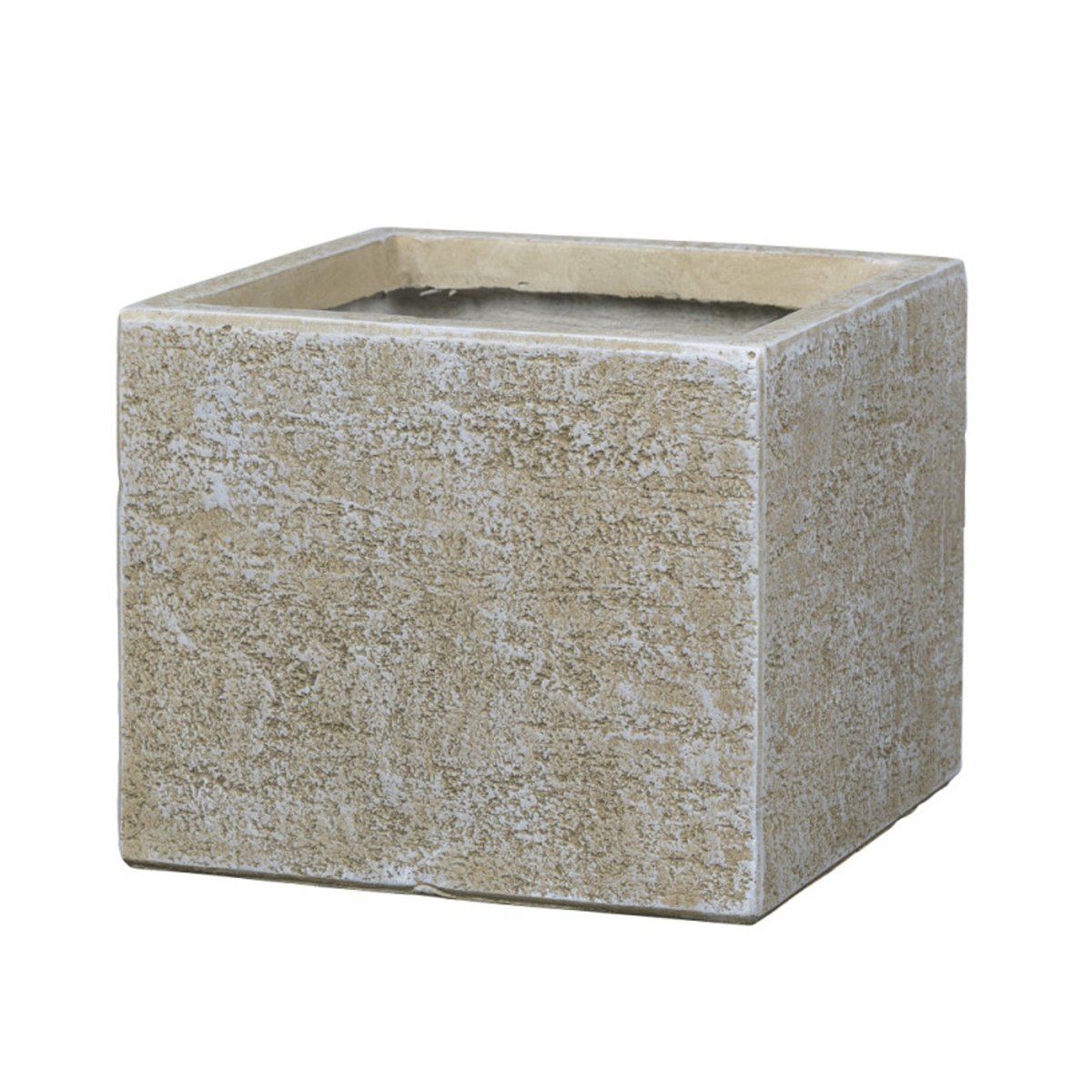 Kompozitní květináče - Květináč hranatý LOGAN 03LD fiberclay sv.hnědý 55x55x44cm