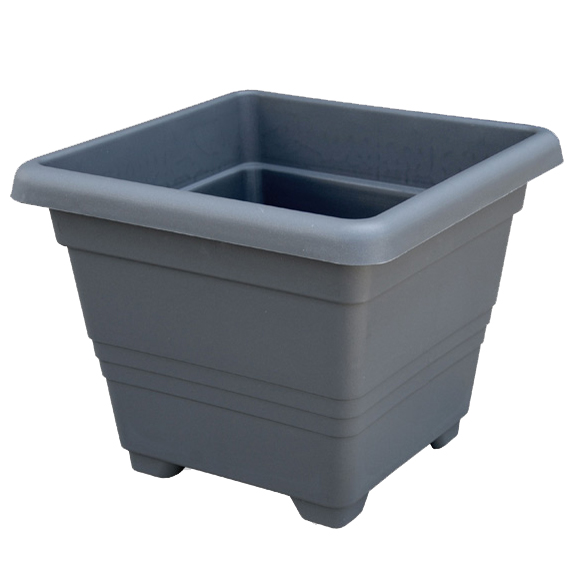 Květináče - Květináč hranatý samozavl. Bergamot 25cm antracit