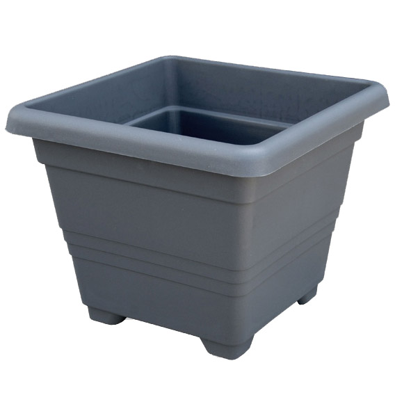 Květináče - Květináč hranatý samozavl. Bergamot 30cm antracit