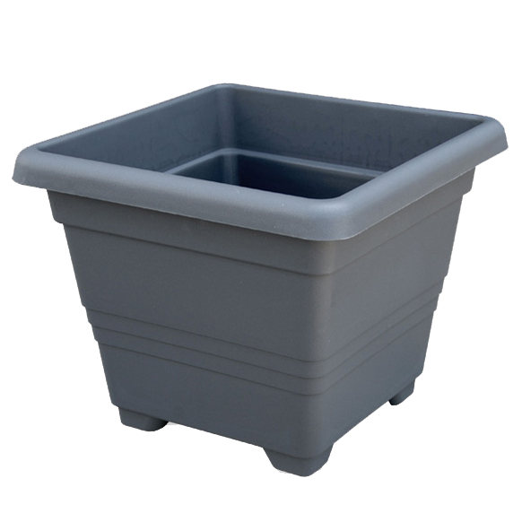 Květináče - Květináč hranatý samozavl. Bergamot 35cm antracit