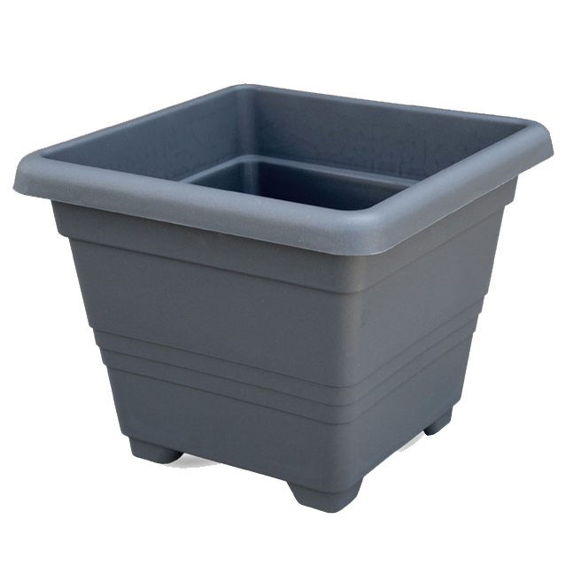 Květináče - Květináč hranatý samozavl. Bergamot 40cm antracit