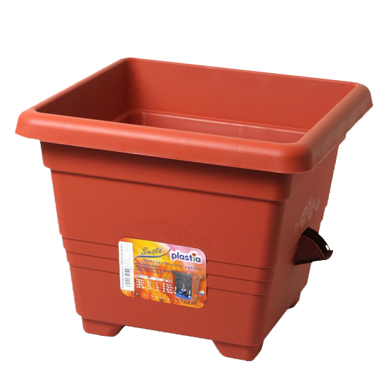 Květináče - Květináč hranatý samozavl. Bergamot 50cm terakota