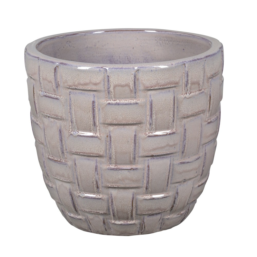Keramické květináče - Květináč kamenina HARBIN 1-01L glazovaný fialový 58cm