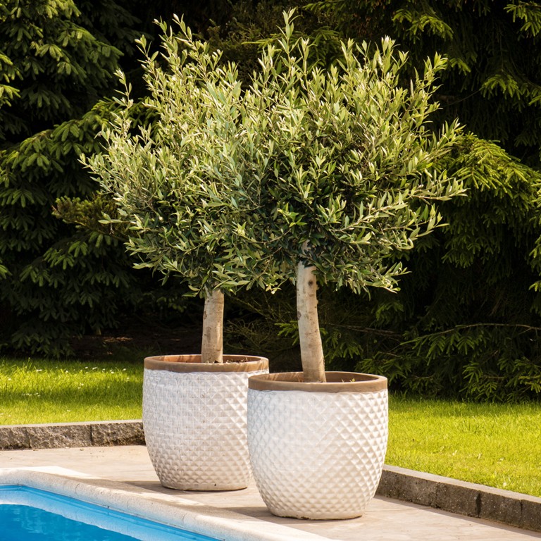 Květináč keramický BERLIN 1-01B glazovaný modrý 40cm-0