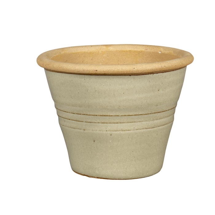 Květináče - Květináč keramický BIELLA 1-01CW glazovaný bílý 29cm