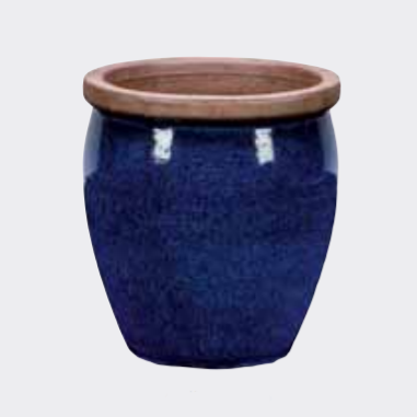 Květináče - Květináč keramický BONN 1-02B glazovaný modrý 32cm