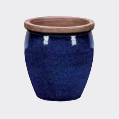 Květináče - Květináč keramický BONN 1-02B glazovaný modrý 38cm