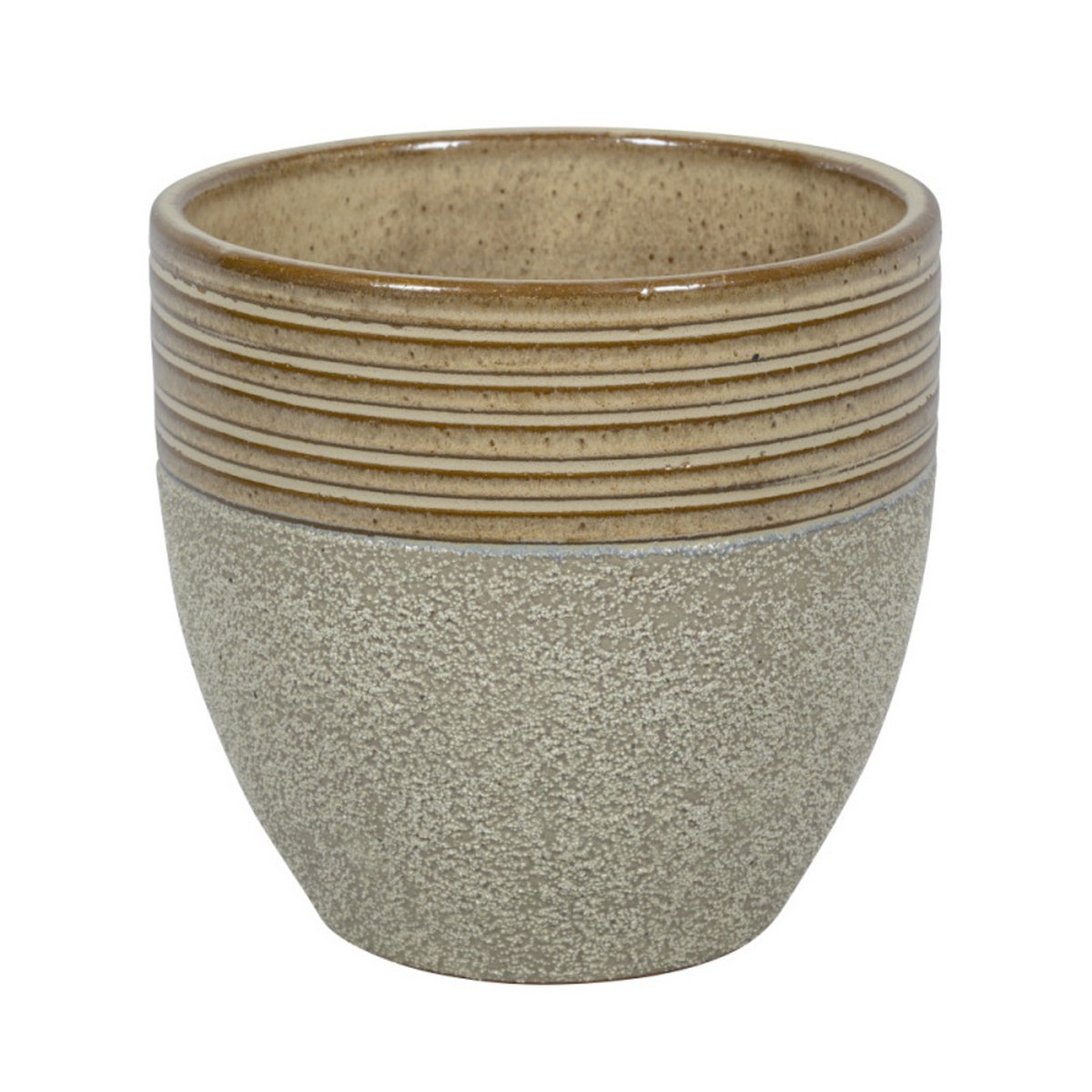 Keramické květináče - Květináč keramický  CORSICA 34SI glazovaný pískový 27cm