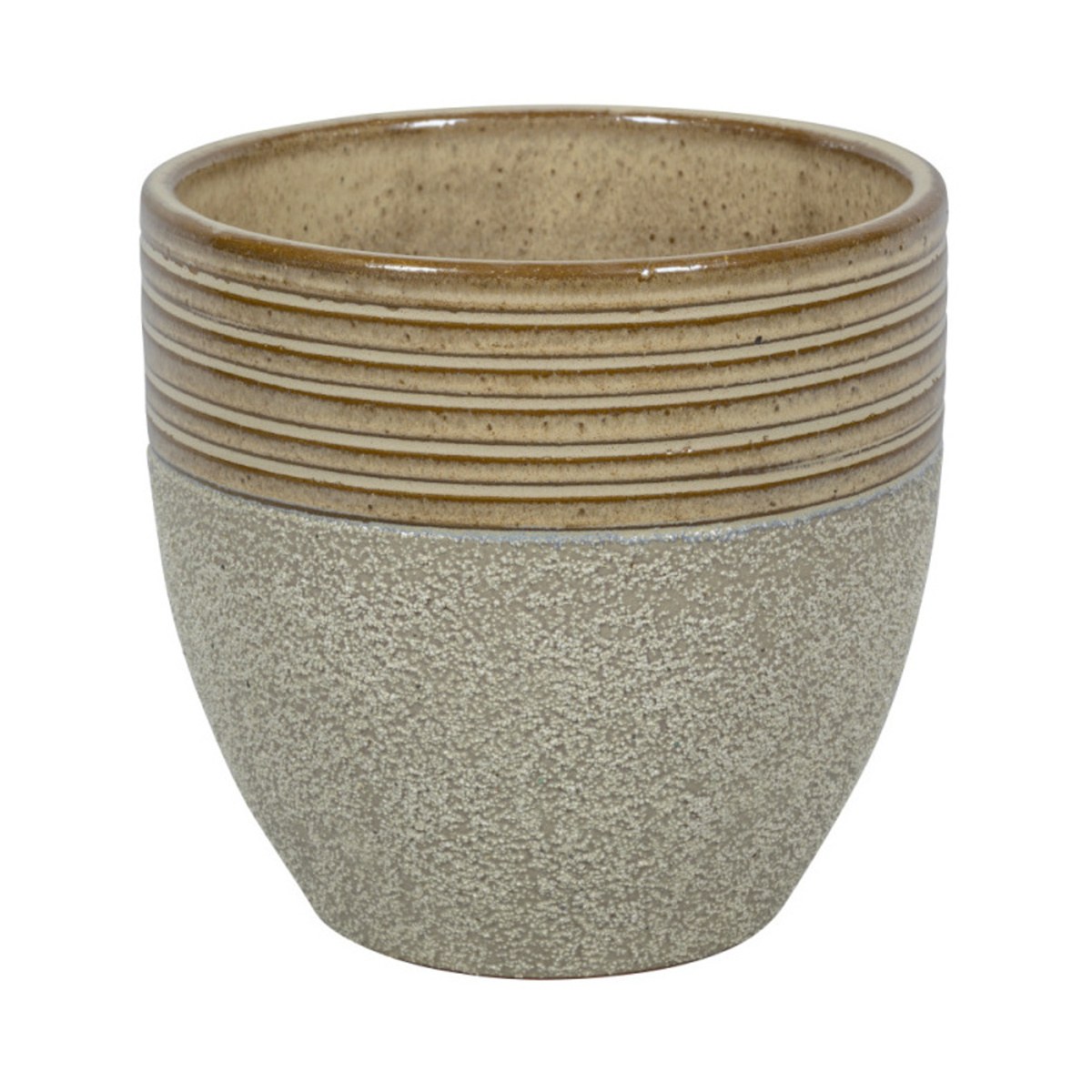 Keramické květináče - Květináč keramický  CORSICA 34SI glazovaný pískový 31cm