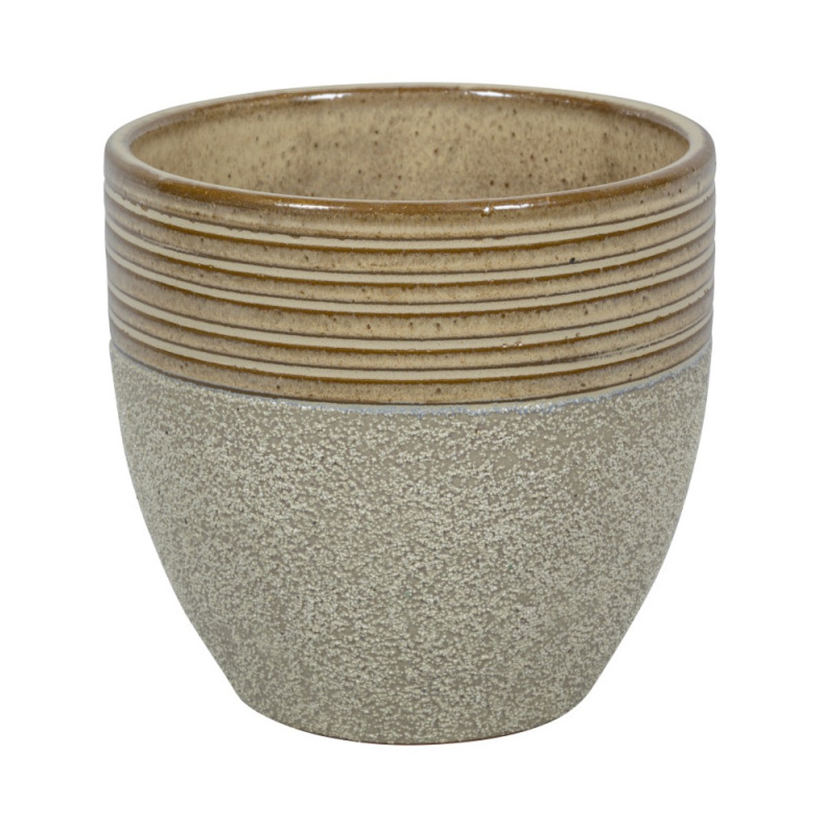 Keramické květináče - Květináč keramický  CORSICA 34SI glazovaný pískový 38cm