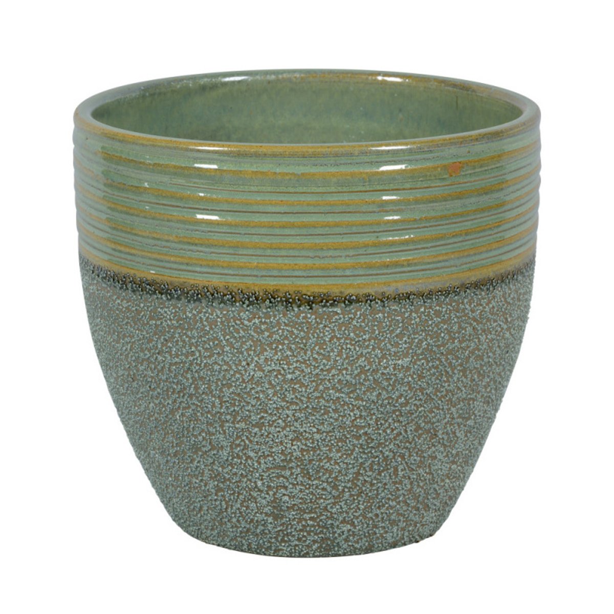 Keramické květináče - Květináč keramický  CORSICA 34SI glazovaný zelený 31cm