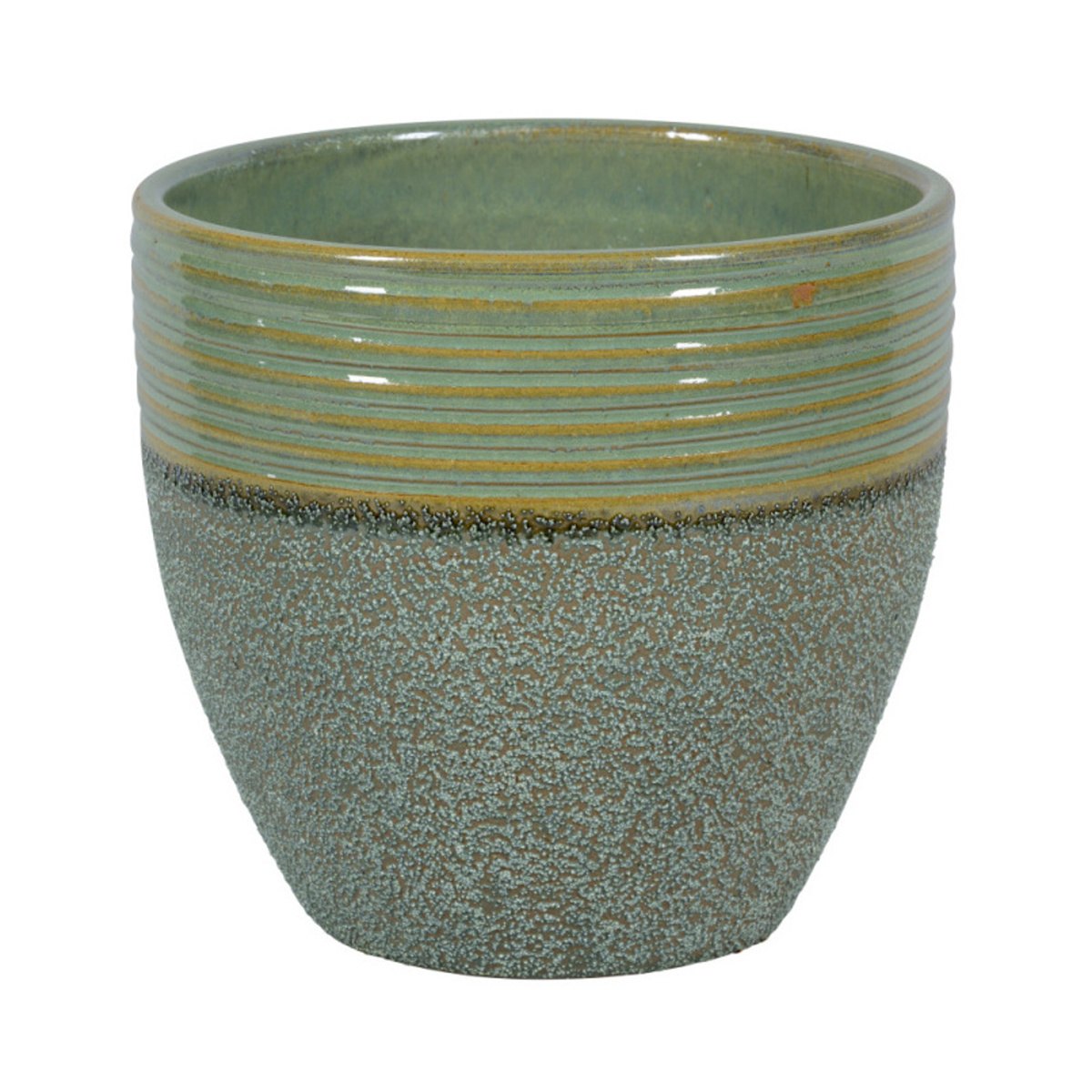 Keramické květináče - Květináč keramický  CORSICA 34SI glazovaný zelený 38cm