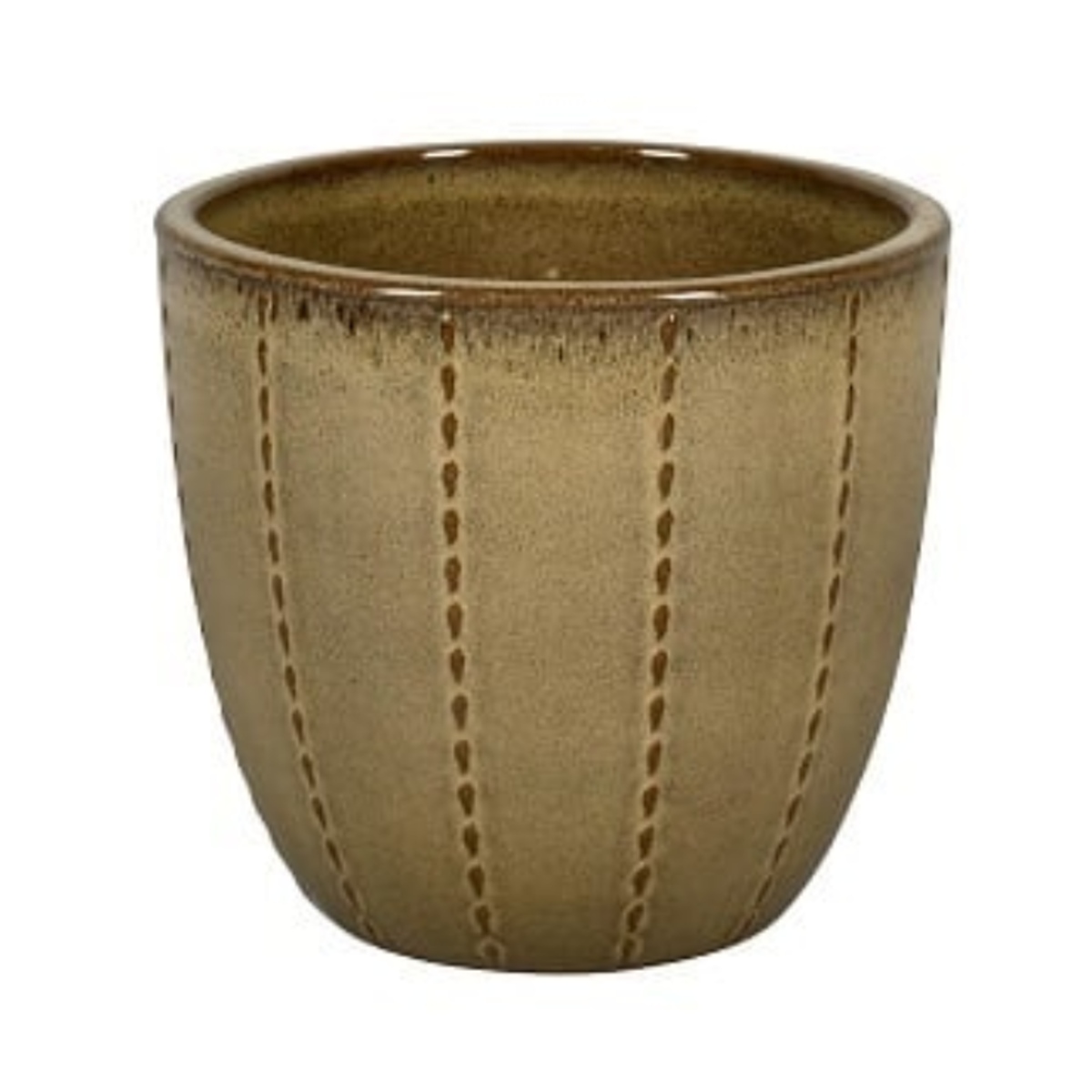 Keramické květináče - Květináč keramický glazovaný SEOUL 10-01MD hnědý 48cm