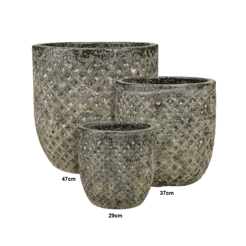 Keramické květináče - Květináč keramický MACHU zelená patina 29cm