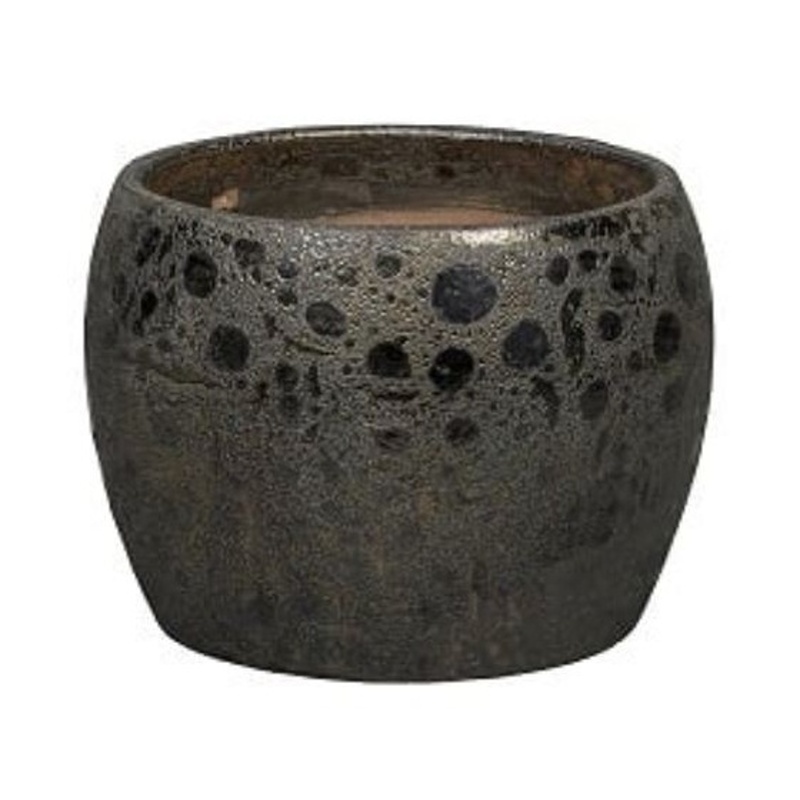 Keramické květináče - Květináč keramický VIKAN 02BB glazovaný hnědý 55cm