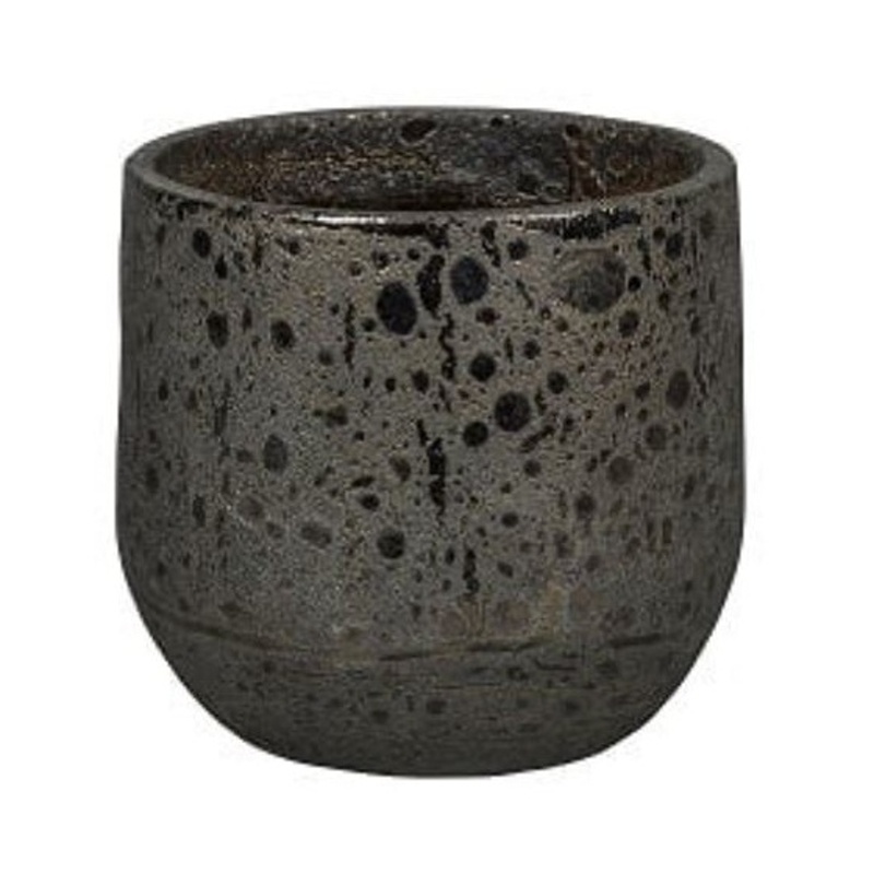 Keramické květináče - Květináč keramický VIKAN 04BB glazovaný hnědý 21cm