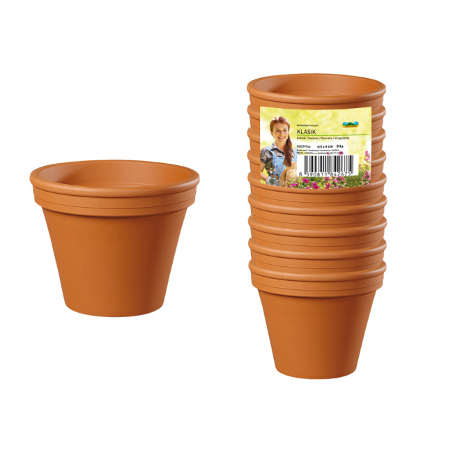Květináče - Květináč KLASIK 9ks terakota 4cm