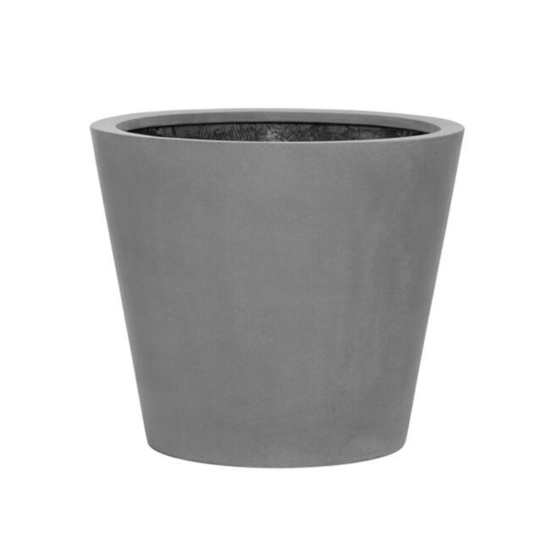 Kompozitní květináče - Květináč kulatý BUCKET M fiberstone šedý 58cm