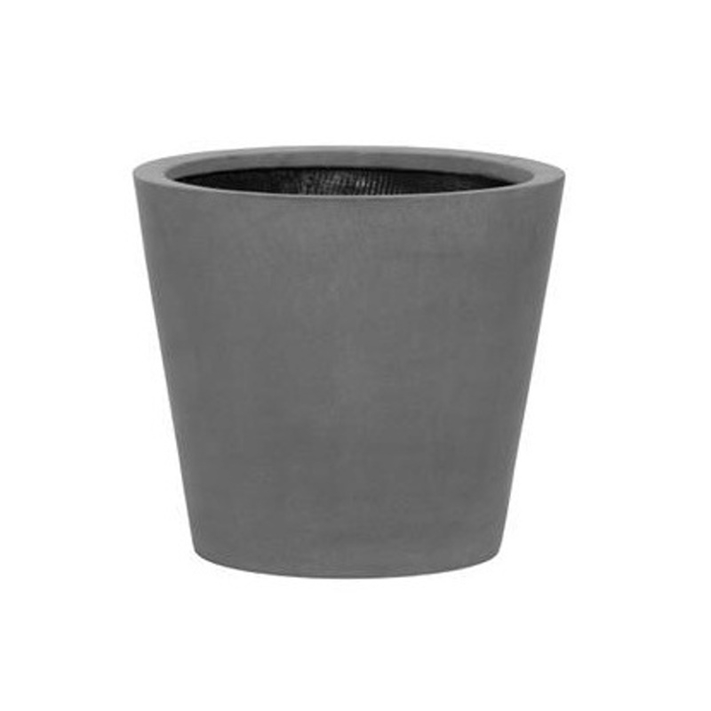 Kompozitní květináče - Květináč kulatý BUCKET XS fiberstone šedý 40cm