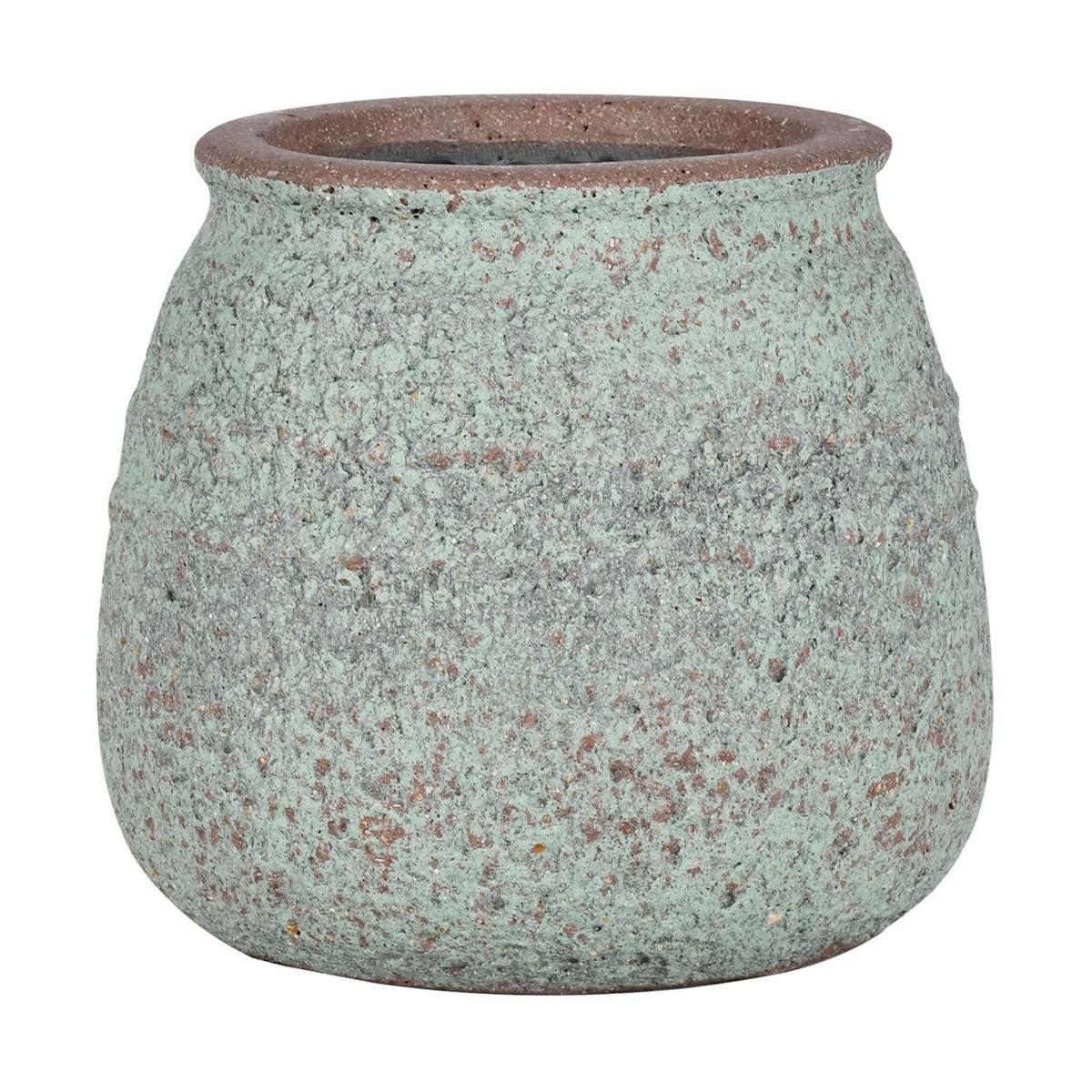 Kompozitní květináče - Květináč kulatý HESTIA L ficonstone zelený 52cm