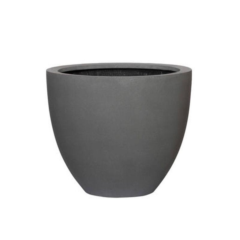 Kompozitní květináče - Květináč kulatý JESSLYN XS fiberstone šedý 42cm