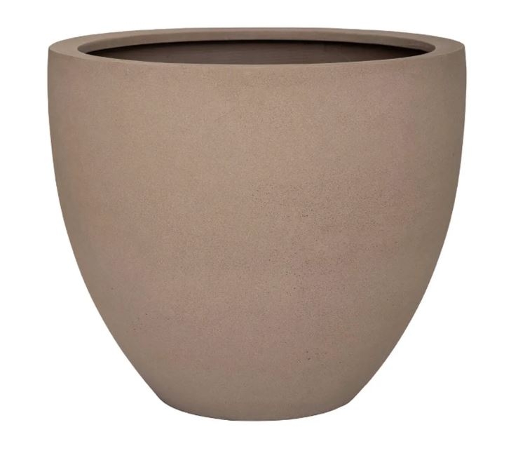 Kompozitní květináče - Květináč kulatý JESSLYN XS fiberstone taupe 42cm