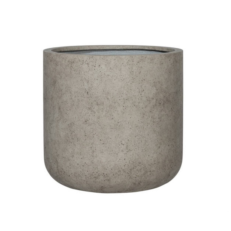 Kompozitní květináče - Květináč kulatý JUMBO CHARLIE XXS ficonstone sv.béžový 62cm