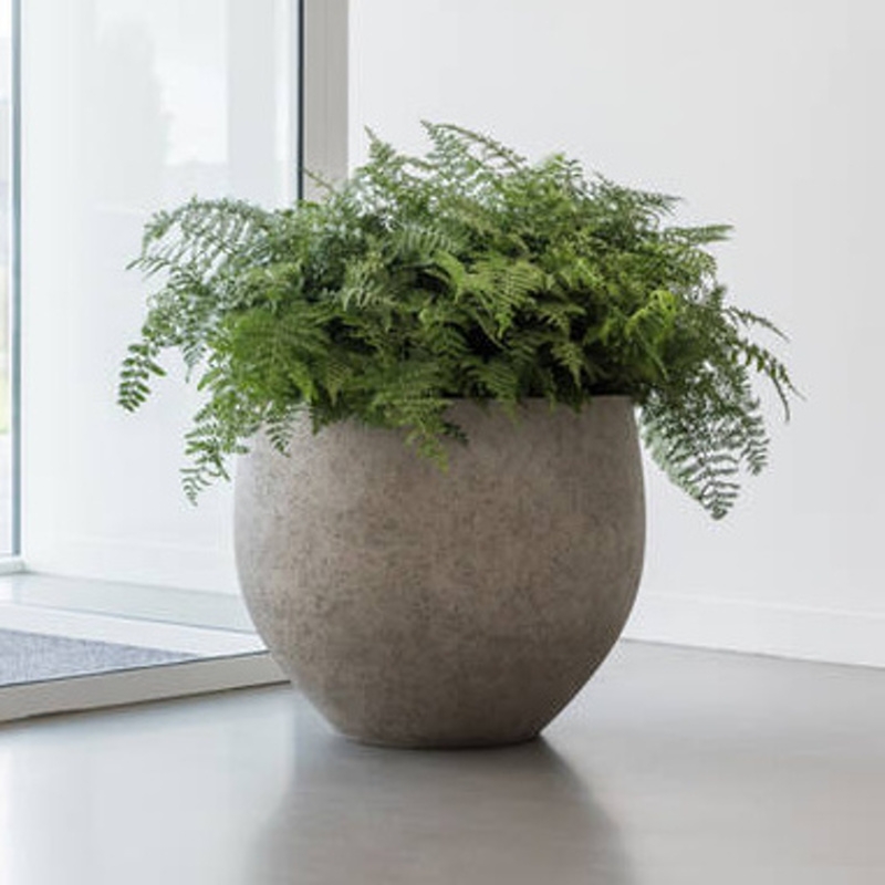 Květináč kulatý JUMBO ORB S ficonstone sv.béžový 87,5cm-0