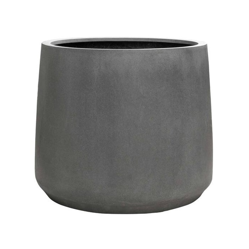 Kompozitní květináče - Květináč kulatý JUMBO PATT XS fiberstone šedý 73cm