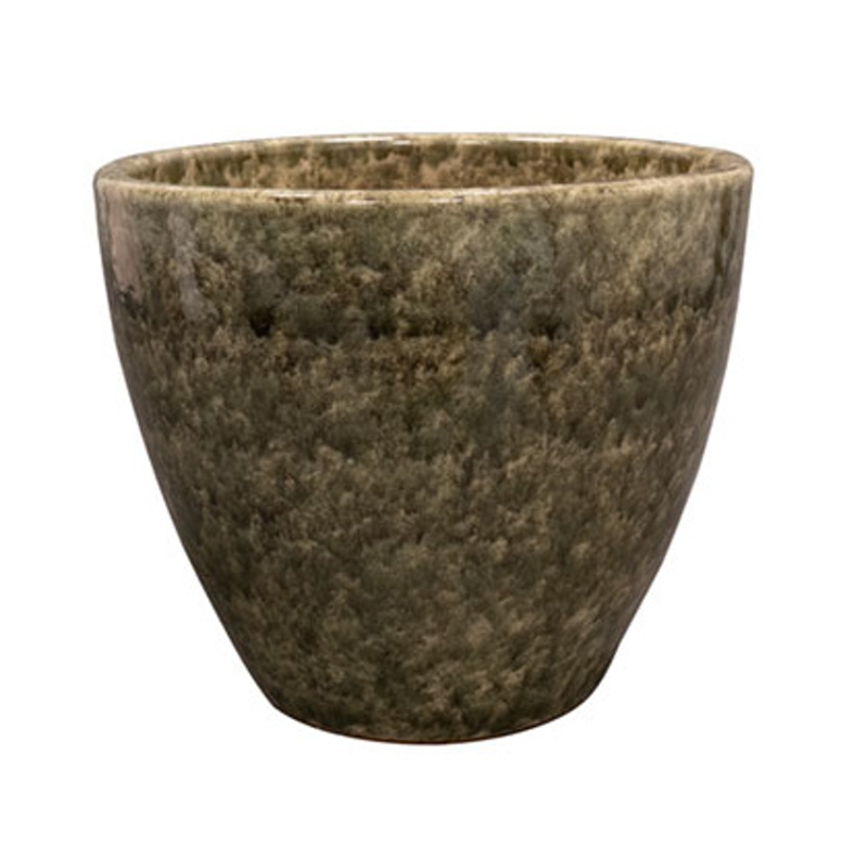 Keramické květináče - Květináč kulatý keramický DANIEK CLOUDY zelený 37cm