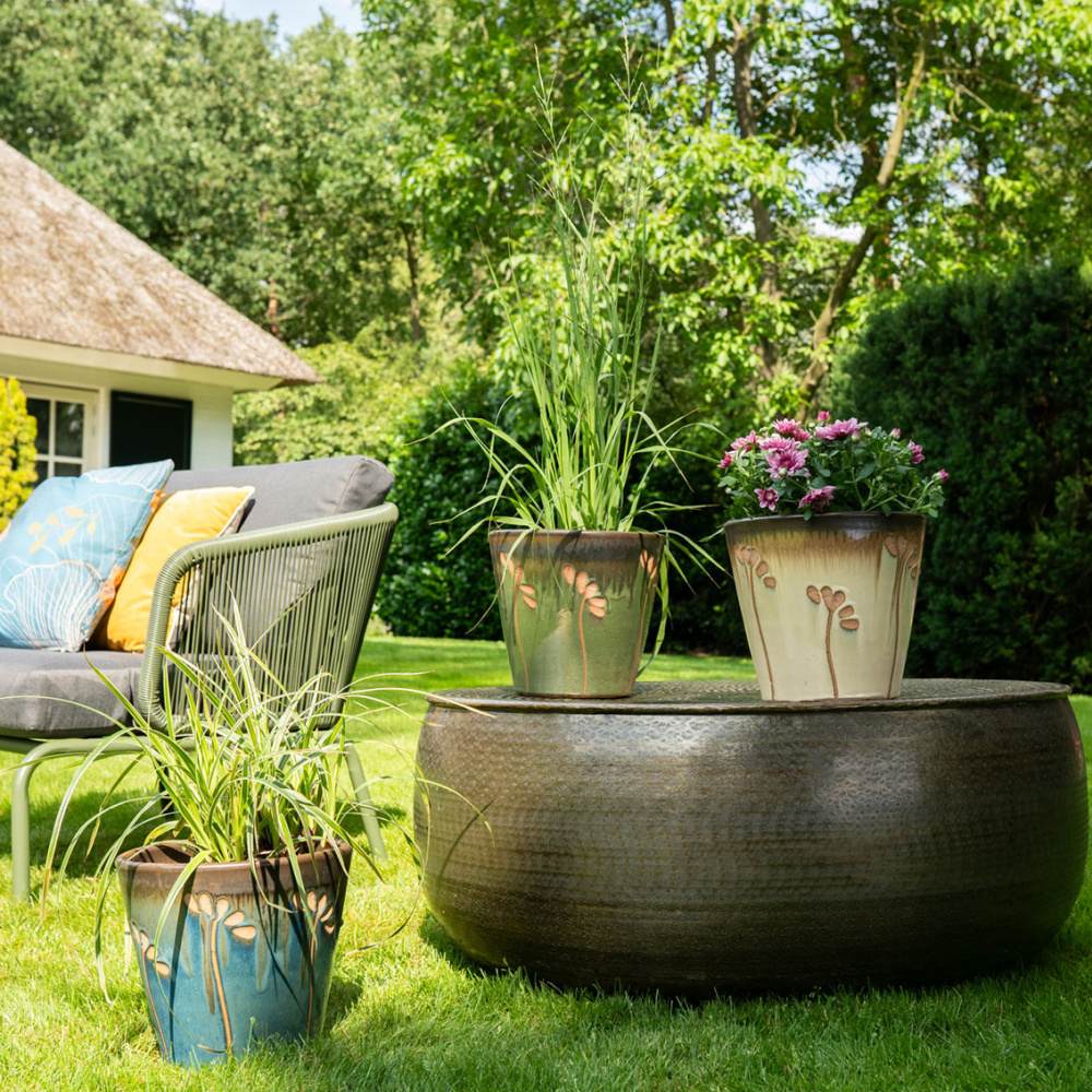 Květináč kulatý keramický MEYA krémový 16cm-0