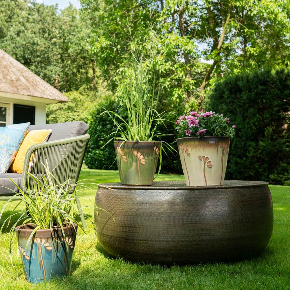 Květináč kulatý keramický MEYA modrý 34cm-0