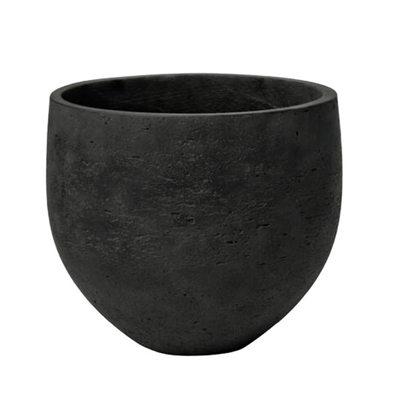 Kompozitní obaly - Květináč kulatý MINI ORB L fiberclay černý 32cm
