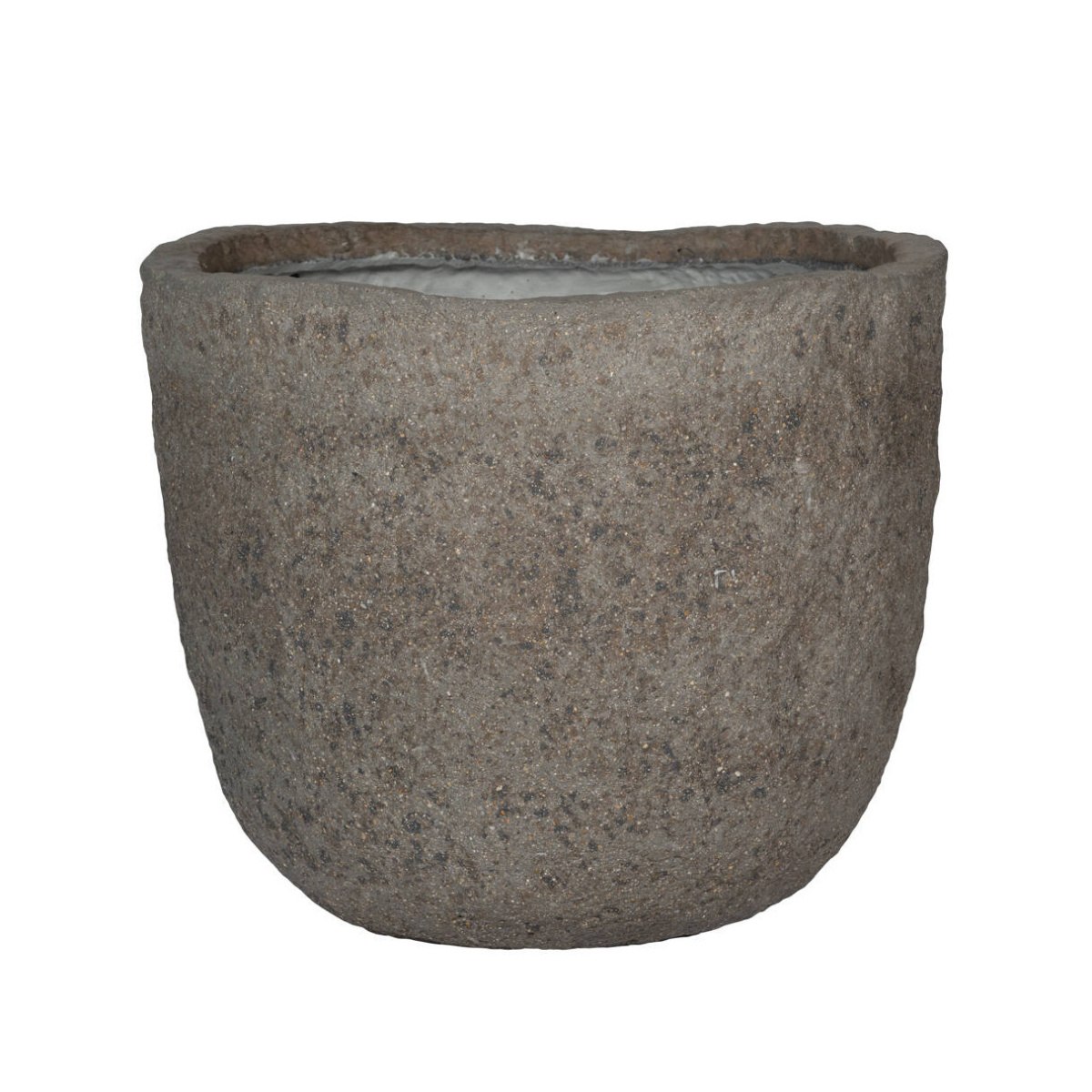 Kompozitní květináče - Květináč kulatý MT.RUSSELL M ficonstone šedo-hnědý 42cm