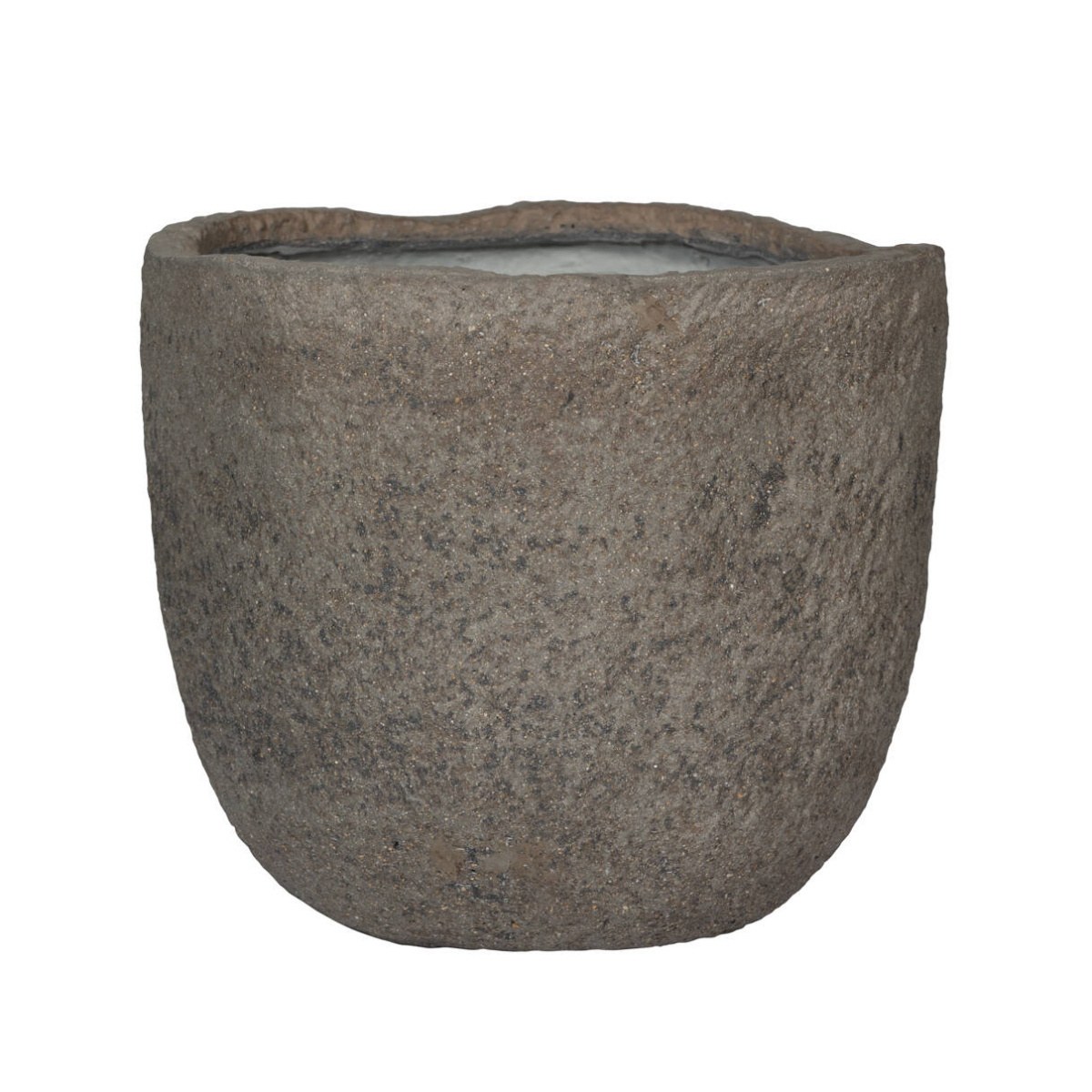 Kompozitní květináče - Květináč kulatý MT.RUSSELL XL ficonstone šedo-hnědý 61cm