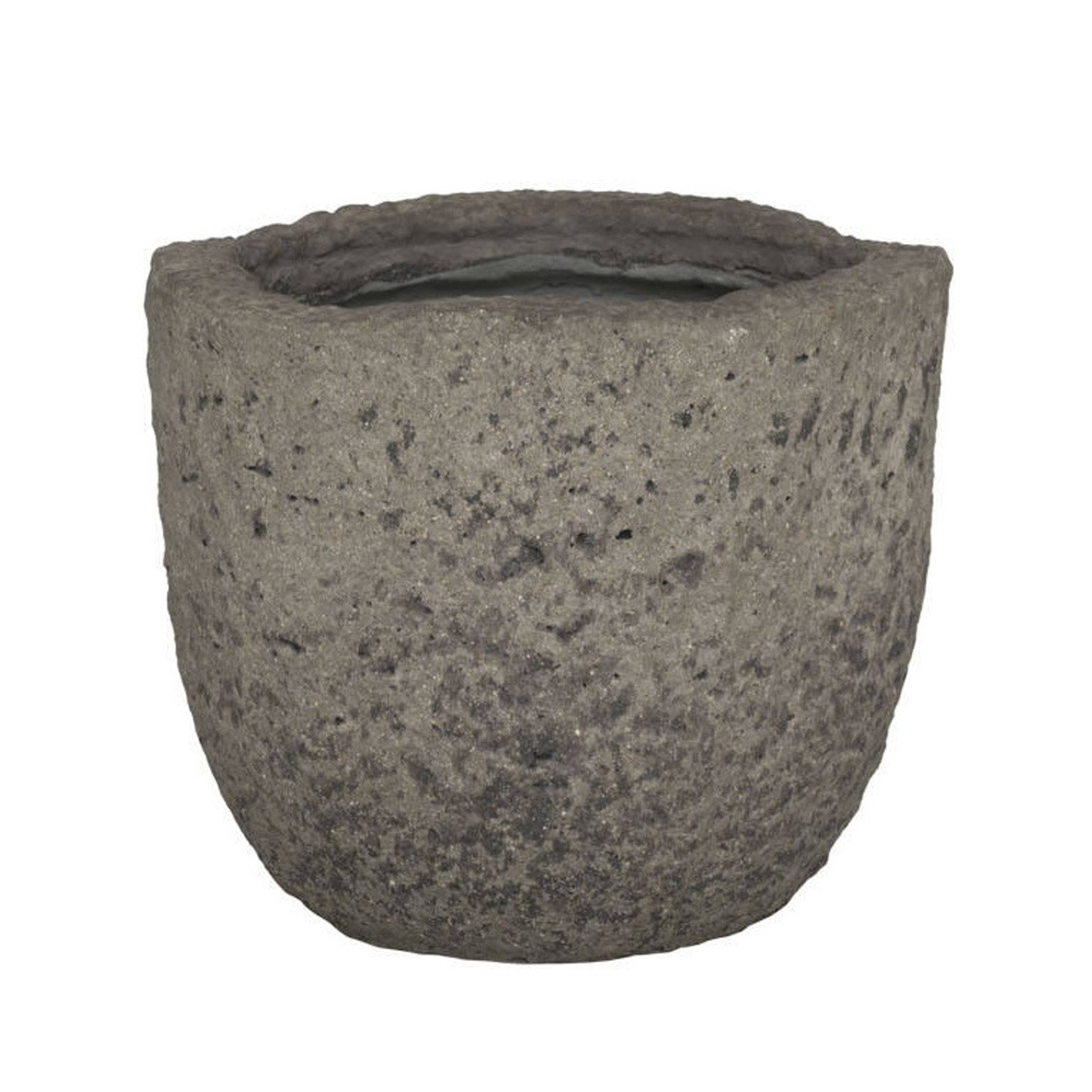 Kompozitní květináče - Květináč kulatý MT.RUSSELL XS ficonstone šedo-hnědý 26cm