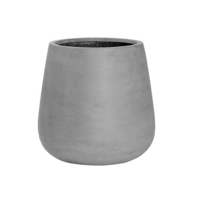 Kompozitní květináče - Květináč kulatý PAX M fiberstone šedý 44cm
