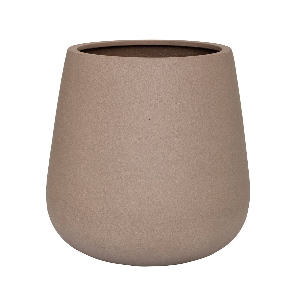 Kompozitní květináče - Květináč kulatý PAX M fiberstone taupe 44cm