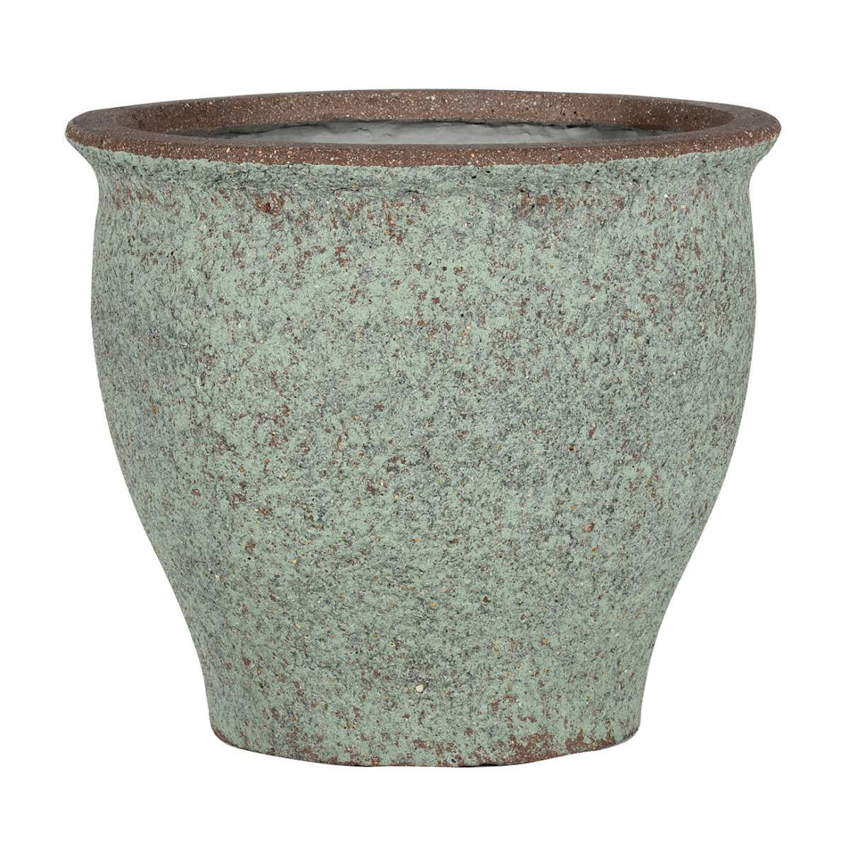 Kompozitní květináče - Květináč kulatý POSEIDON L ficonstone zelený 63,5cm