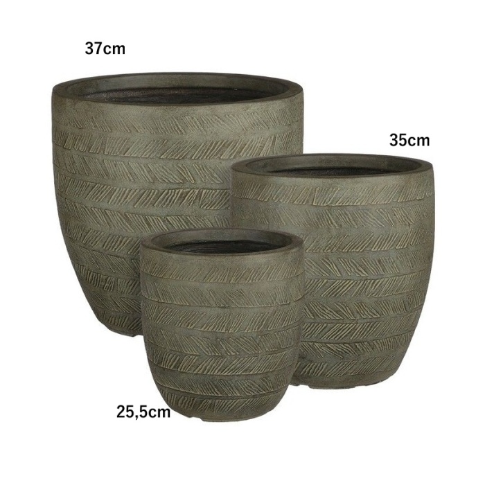 Keramické květináče - Květináč kulatý STOCKHOLM keramický tm.zelený 37cm
