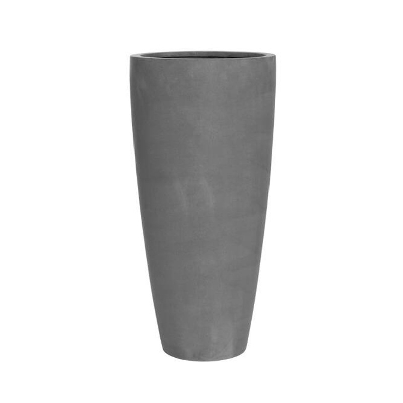 Kompozitní květináče - Květináč kulatý vysoký DAX XL fiberstone šedý 100x47cm