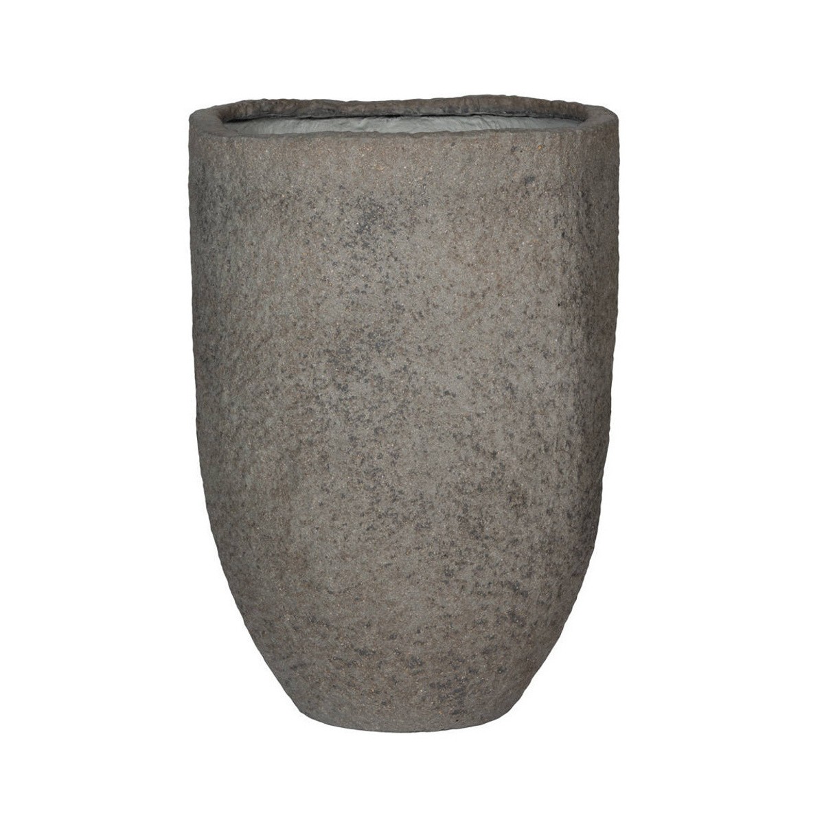 Kompozitní květináče - Květináč kulatý vysoký MT.HAYES L ficonstone šedo-hnědý 75x52cm