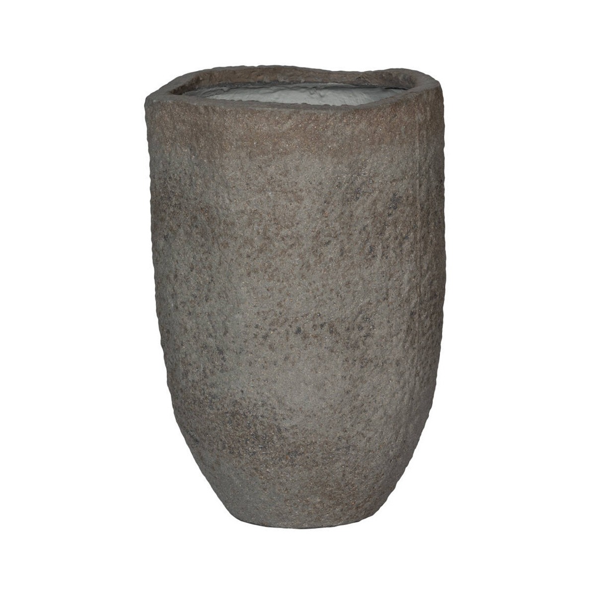 Kompozitní květináče - Květináč kulatý vysoký MT.HAYES S ficonstone šedo-hnědý 56x38cm