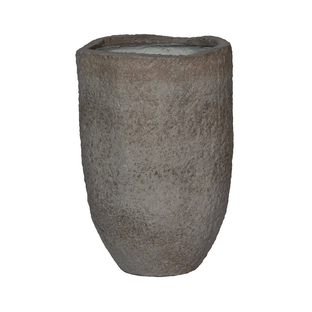 Kompozitní květináče - Květináč kulatý vysoký MT.HAYES XS ficonstone šedo-hnědý 40x27cm