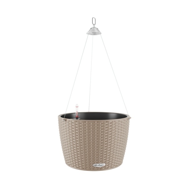 Květináče - Květináč kulatý závěsný NIDO Cottage komplet set písková 35cm