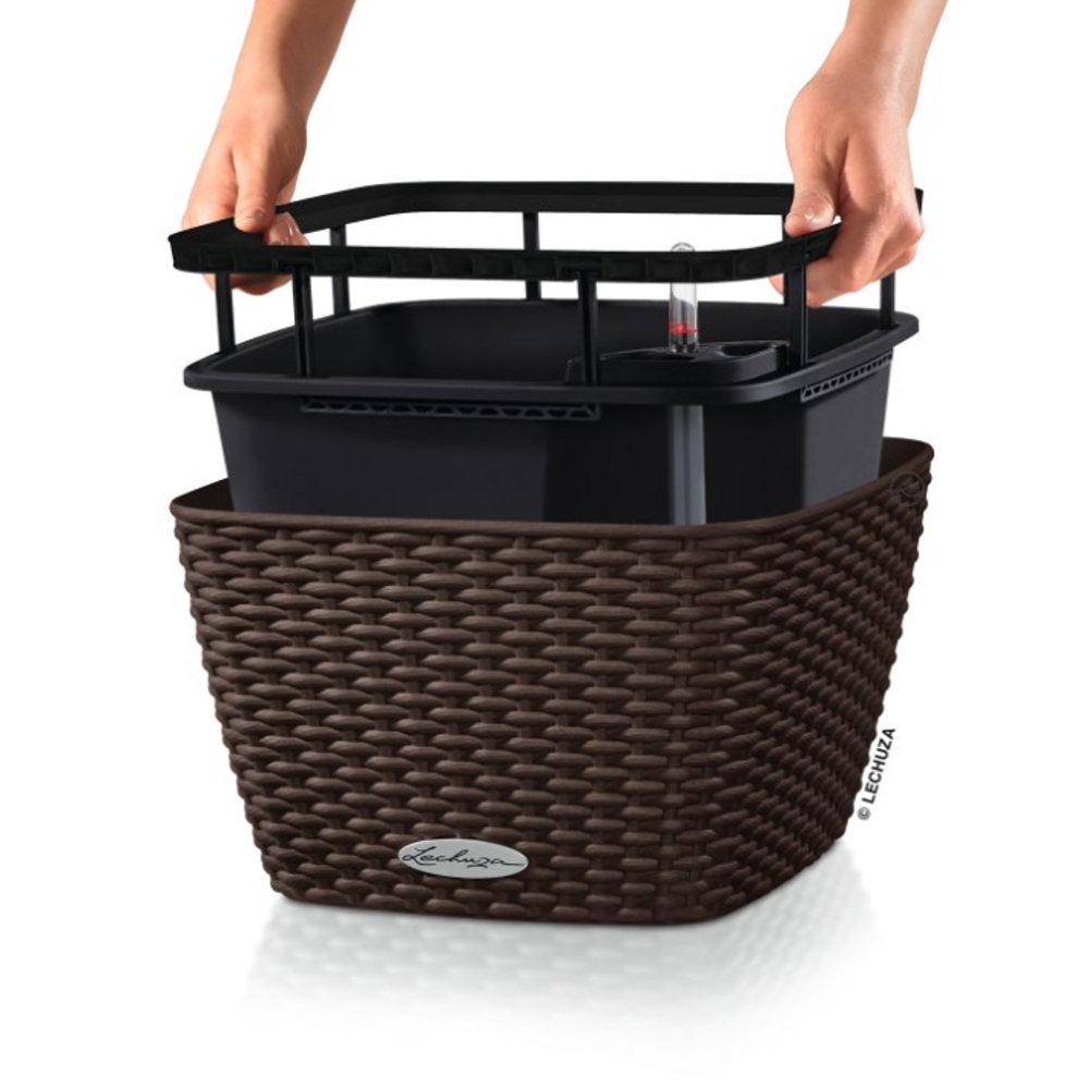 Květináč Lechuza BACINO Cottage mokka set 30x30cm-0