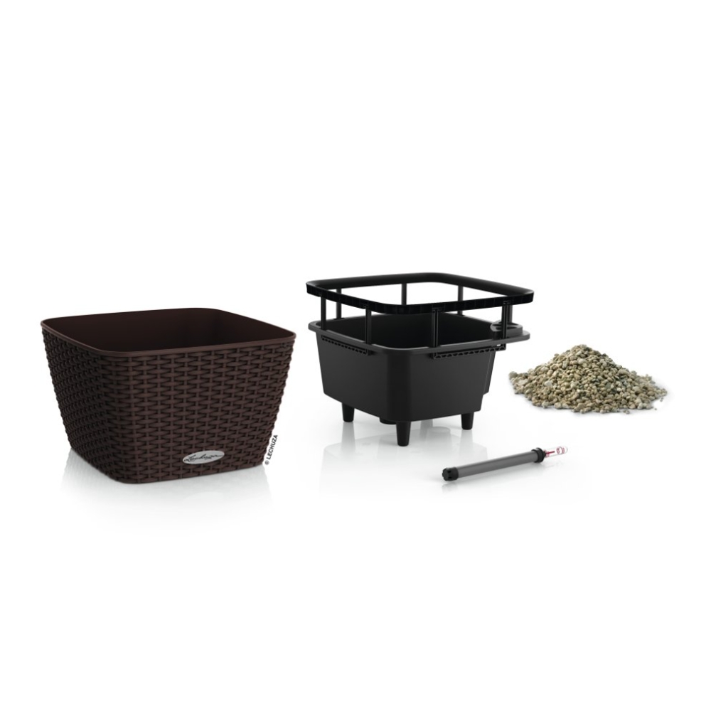 Květináč Lechuza BACINO Cottage mokka set 30x30cm-1