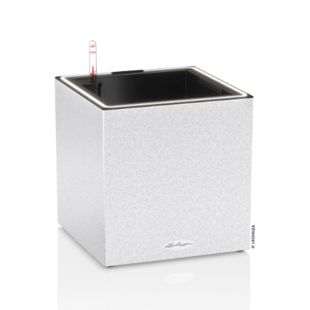 Květináče - Květináč Lechuza CANTO Stone bílý set 40x40cm